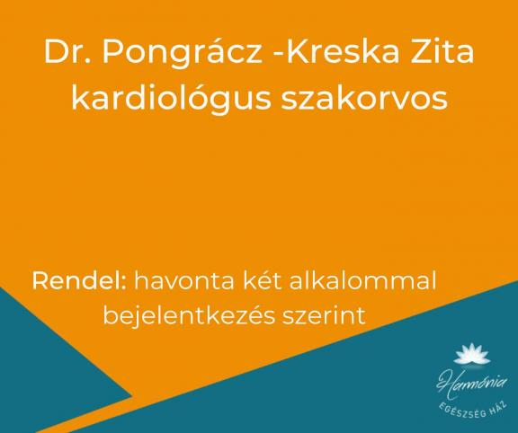 Dr. Pongrácz-Kreska Zita, kardiológus szakorvos